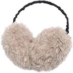 NEWFINE Warm Knit Ear Muffs for Winter - Cozy Ear Covers for Women – Winter Warm Fur Earmuffs - Unisex Ear Warmer (Brown)