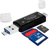 Brand Conquer 3 in 1 SD Card Reader | USB Type C, USB 3.0 and Micro USB, OTG, Memory Card | Portable Card Reader | Compatible with TF, SD, Micro SD, SDHC, SDXC, MMC, RS-MMC, Micro SDXC