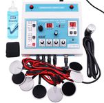 MEDGEARS Physiotherapy Tens US Combo Machine for Physiotherapy 4 Channel Tens US 2 In 1 Combination Therapy Unit for All Pain Relief with One Year Warranty