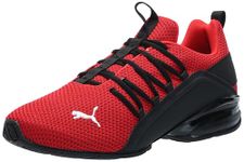 PUMA Men's Axelion Cross Trainer Sneaker, Two-Tone-Wide-for All Time Red-puma Black, 9 Wide