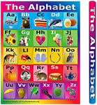 School Smarts Alphabet Poster Chart for Classroom Wall or Home - 17" x 22" ABC Learning for Toddlers Poster - Fully Laminated Durable Material