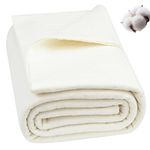 SHJKBST Soft Natural Cotton Light Weight Batting Cotton Warm Sewing Batting for Quilts, Comfortable Touch 100% Cotton, Craft and Wearable Arts(72inx90in/1.82x2.3m)
