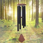 Wind Chimes Outdoor Large Deep Tone, Memorial Wind Chimes Outdoor Gifts for Housewarming/Mother Day/Christmas, Wind Chimes for Outside Decoration, Patio, Garden, Yard (44 Inch Black Wind Chime)