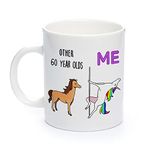 OMNIQI 60th Birthday Gifts for Women Her, 60th Birthday Mug Gifts for Mum Wife, Funny 60 Years Old Birthday Decorations, Sixty Birthday Gifts for Grandmother, Happy 60th Birthday