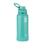 Takeya Actives Insulated Stainless Steel Water Bottle with Spout Lid, 0.9 Liter / 32 Ounce, Teal