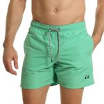 RIPT Men's Performance Essentials Quick Dry UV 50 Sun Protection Swim Shorts Trunks, Aqua, M