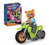 LEGO City Bear Stunt Bike 60356 Building Toy Set (10 Pieces), Multi Color