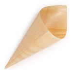 BambooMN Brand - 3.1 Tall x 1.5 Dia Disposable Wood Cones - 100 Pieces by BambooMN