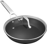 MsMk 12 1/2 inch Non Stick Frying Pan with Lid,Titanium and Ceramic Nonstick Large Skillet，Stay-Cool Handle,Scratch-resistant,Non-Toxic,Induction，Dishwasher Safe, Oven Safe to 700°F