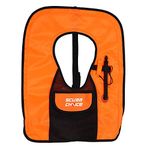 Scuba Choice Adult Orange Snorkel Vest with Front Pocket and Whistle, Large