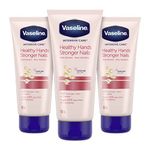 Vaseline Intensive Care Hand Lotion for hands and nails treatment Healthy Hands Stronger Nails hand cream enriched with Keratin 100 ml, 3 pack