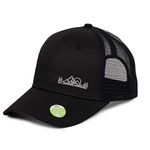 Ecofera Men's Eco-Friendly Snapback Trucker Hat Baseball Cap (Black Embroidery)