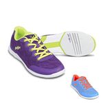 Bowling Shoes - [LACE] - KR Strikeforce Bowling - Sliding Sole on Both Sides - Sporty - Coloured, Purple Yellow, 3.5 UK