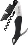 Vintorio Professional Waiters Corkscrew - Wine Key with Ergonomic Rubber Grip, Beer Bottle Opener and Foil Cutter (1 Pack)