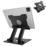 KABCON Tablet Stand,Adjustable Drawing Tablet Holder Eye-Level Aluminum Solid Tablet Stand Holder for Desk Portable Monitor, Stand for iPad Pro 9.7 10.5 Air Mini,Microsoft Surface Pro,Tab(Up to 15'')