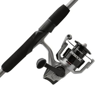 Abu Garcia 6'6" Max X Spinning Reel and Fishing Rod Combo, Size 3000 Reel, 5 Stainless Steel Ball Bearings, Smooth Oil Felt Front Drag System, Lightweight Composite Rod Blank