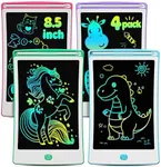 Magic Jimmy 4 Pack LCD Writing Tablet, 8.5 Inch Colorful Toddlers Drawing Tablet for Kids, Creative Doodle Board Drawing Pad, Toy Birthday Gift for 3-6 Year Old Girls Boys