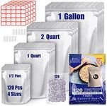 120 Mylar Bags for Food Storage wit
