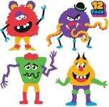 ArtCreativity DIY Halloween Monster Craft Kit – 12 Sets – Self-Adhesive Foam Crafts for Kids – No-Glue, Mess-Free Arts & Crafts – Fun Classroom Activity & Halloween Party Favor