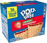 Pop-Tarts Breakfast Toaster Pastries, Unfrosted Strawberry, Value Pack, 27 Oz, 16 Toaster Pastries