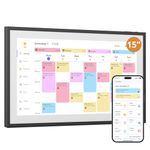 Dragon Touch 15.6" Digital Calendar Chore Chart – 1080P Full HD Interactive Touchscreen, Smart Family Planner, Hearth Display Digital Calendar Wall & Desk Mountable for Seamless Scheduling Black