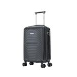 FLYMAX 55x35x20 4 Wheel Super Lightweight Cabin Luggage Suitcase Hand Carry on Flight Travel Bags Approved On Board Fits Flybe Easyjet Ryanair Jet 2 35 Liter Black