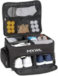 MXWL Heavy Duty Golf Trunk Organizer w/Shoulder Strap- Design with Exclusive 3 Layers & 3 Sturdy Hardboard Inserts- Efficient Storage Car Trunk Organizer for SUV Stores All of Your Golf Accessories…