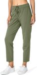 G Gradual Women's Pants with Deep Pockets 7/8 Stretch Sweatpants for Women Athletic, Golf, Lounge, Work (Matcha Green, Medium)