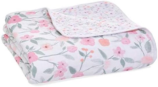 aden + anais 100% Cotton Muslin Baby Blanket Crib Bedding for Newborn Baby and Toddler, Nursery Blanket for Boys and Girls, Baby Registry and Shower Gift - Mon Fleur