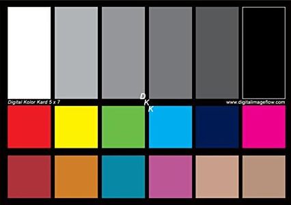 DGK Color Tools DKK 5" x 7" Set of 2 White Balance and Color Calibration Charts with 12% and 18% Gray - Includes Frame Stand and User Guide