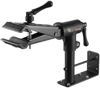 Mimoke Soporte de reparación de bicicletas 2 en 1, montaje estable de pared y banco de trabajo, construcción de acero al carbono ajustable, construcción ligera, capacidad de carga de hasta 40 kg para