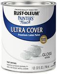 RUST-OLEUM 1992502 Painter's Touch Latex Paint, Quart, Gloss White 32 Fl Oz (Pack of 1)