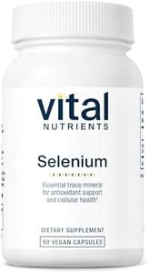 Vital Nutrients - Selenium - Powerful Antioxidant Support - 90 Vegetarian Capsules per Bottle - 200 mcg