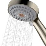 YOO.MEE High Pressure Handheld Shower Head with Powerful Shower Spray against Low Pressure Water Supply Pipeline, Multi-functions, w/ 79' Hose, Bracket, Flow Regulator, Brushed Nickel