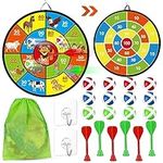 Rayong Kids Dart Board Set 29 Inches Large Double Sided Dart Board Indoor Outdoor Party Garden Darts Game with 12 Sticky Balls and Storage Bag for 3 4 5 6 7 8 9 10 11 12 Year Old Boys Girls and Adult