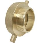 SpringSpray 2-1/2" NST (NH) Female x 2" NPT Male Brass Fire Hydrant Adapter with Pin Lug Brass Fire Equipment Hose Adapter