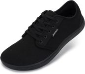 Joomra Men's Cross Trainer Minimalist Barefoot Shoes Zero Drop Sneakers | Wide Toe Box | Upgrade Stability, W833 | All Black, 10