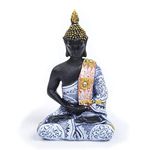 Kocris Casa Meditation Buddha Statue Aquarium Fish Tank Decorations Reptile Turtle Lizard Spider Tanks Terrarium Thai Buddhism Sculpture Figurine Décor Ornament Pet Blue