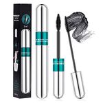 Mascara Black Waterproof,Extra Long Thick & Voluminous Lash Mascara,4D Silk Fiber Lash Mascara for Longer Thicker for Makeup