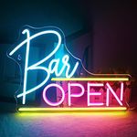 ineonlife Open Neon Signs Pink Blue LED Neon Light for Business Light up Sign for Bar, Salon, Store, Cafe, Shop, Club, Open Sign for Wall Decor