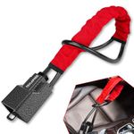 Tevlaphee Upgraded Steering Wheel Lock, Seat Belt Lock, Metal Head, High Visibility Car Lock Anti-Theft Device, Heavy Duty, Universal Fit for Car, SUV, Pickup, Jeep, Van, RV, 3Keys(Red)