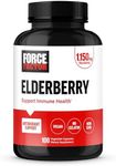 FORCE FACTOR Elderberry Capsules, Immunity Supplement and Antioxidants Supplement for Men and Women, Daily Immunity Boost, Vegan, No Gelatin, Non-GMO, 100 Vegetable Capsules