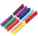 MEETOZ 100pcs Colored Clothespins Clothes Pins Wooden -Clothespins for Photos Pictures Crafts Color Close Pin Wood Clothing Closepins Chip Clip Decorative Tiny Photo Clips Decoration(Random Color)