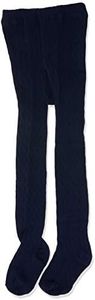 Jefferies Socks Little Girls' Cable Tight, Navy, 4-6 Years