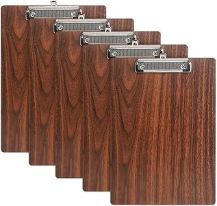 Clipboards,5 Pack Wooden Clipboards Hardboard,Standard A4 Letter Size Wood Clipboards Clip Boards for Office School Business Classroom