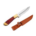 NBGDY Sharp Pocket Knife with Sheath,Hunting,Fishing, Camping, bushcraft and Outdoor Activities knife .3cr13 Stainless steel blade and non -slip wood handle Knife (kpq-307L)