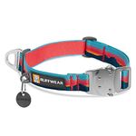 RUFFWEAR - Top Rope Dog Collar, Reflective Collar with Metal Buckle for Everyday Use, Sunset, 11"-14"