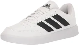 adidas Men's Courtblock Sneaker, White/Black/White, 9