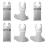 6 Piece Diamond Grit Oscillating Grout Removal Blade Set Universal Multi Tool Blades Compatible with DeWalt Makita Einhell and More