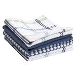 T-fal Premium Waffle Dish Cloths: Highly Absorbent, Super Soft - 100% Cotton, 12"x13" Flat Waffle Dish Cloth for Cleaning & Drying, (4-Pack), Cool